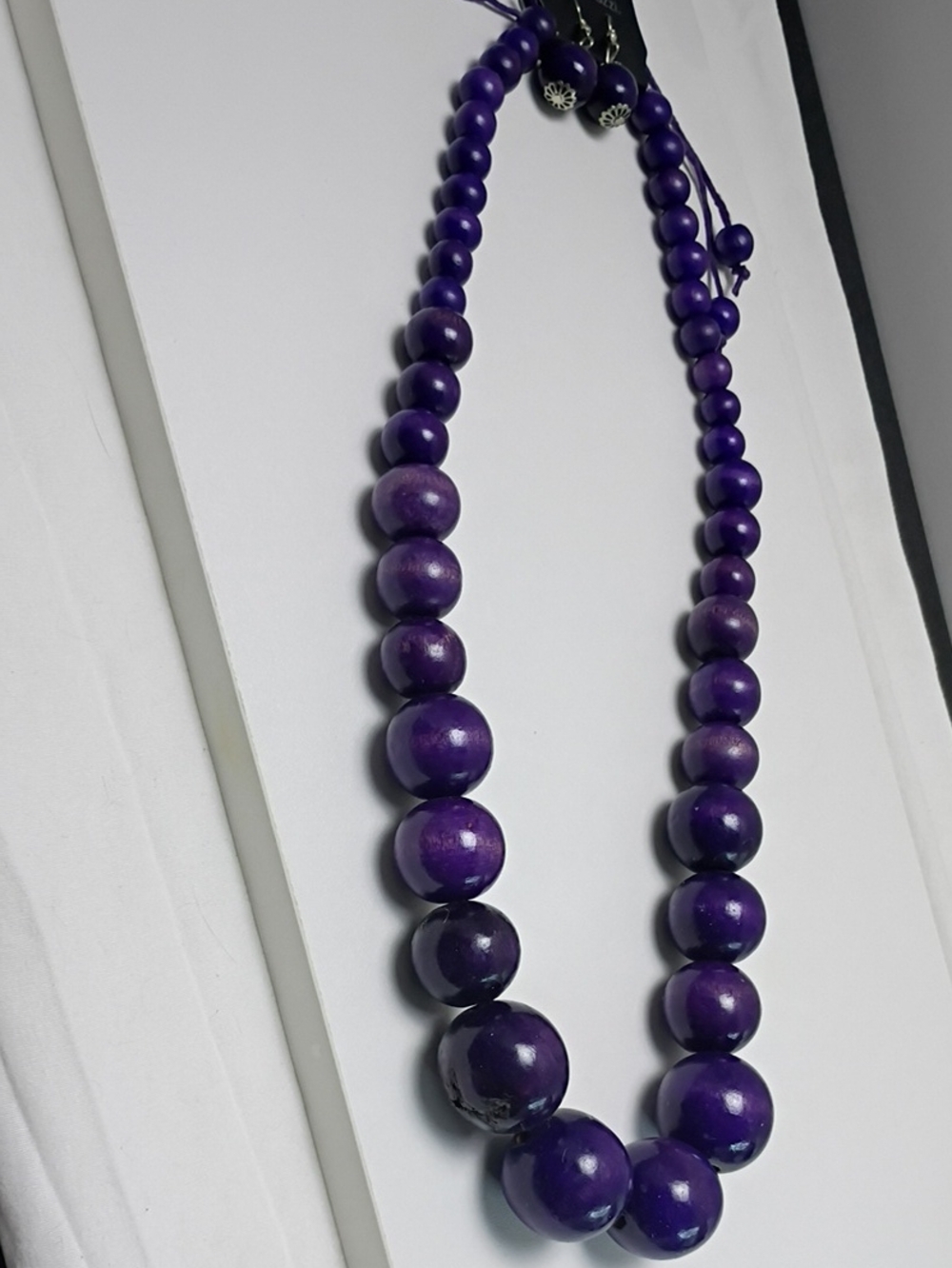 Purple Beaded Women's Necklace Set - Elegant Statement Jewelry